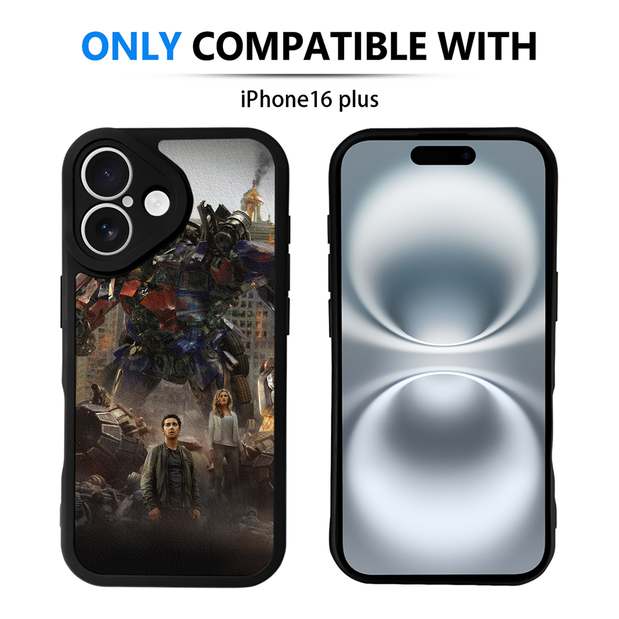 （画像用） Transformers トランスフォーマー 【iPhone 16シリーズ対応】シリコンスマホケース（レザー調） 材質：シリコン
